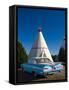 USA, Arizona, Holbrook, Route 66, Wigwam Motel, Chevrolet Impala-Alan Copson-Framed Stretched Canvas