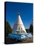 USA, Arizona, Holbrook, Route 66, Wigwam Motel, Chevrolet Impala-Alan Copson-Stretched Canvas