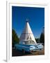 USA, Arizona, Holbrook, Route 66, Wigwam Motel, Chevrolet Impala-Alan Copson-Framed Photographic Print