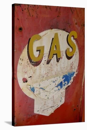 USA, Arizona, Jerome, brightly painted antique gas sign-Kevin Oke-Stretched Canvas
