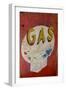 USA, Arizona, Jerome, brightly painted antique gas sign-Kevin Oke-Framed Photographic Print