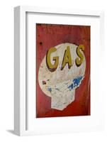 USA, Arizona, Jerome, brightly painted antique gas sign-Kevin Oke-Framed Photographic Print