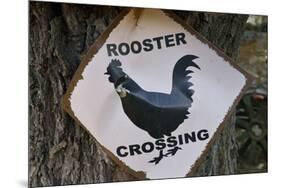 USA, Arizona, Jerome, rooster crossing sign, Gold King Mine-Kevin Oke-Mounted Premium Photographic Print