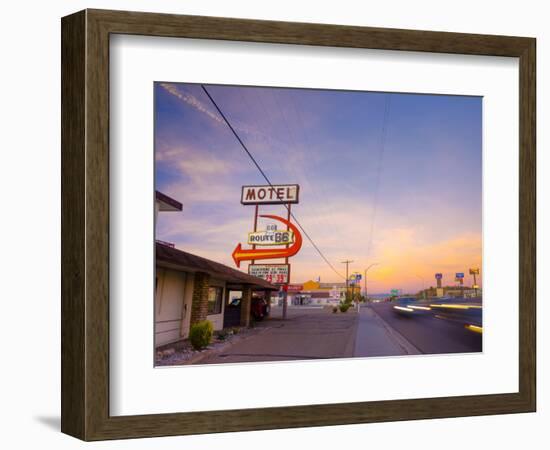 USA, Arizona, Kingman, Route 66, Route 66 Motel-Alan Copson-Framed Photographic Print