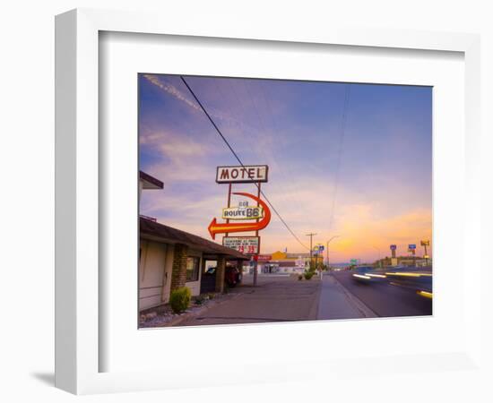 USA, Arizona, Kingman, Route 66, Route 66 Motel-Alan Copson-Framed Photographic Print