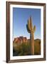 USA, Arizona. Lost Dutchman State Park, Saguaro Cactus and Superstition Mountains-Kevin Oke-Framed Premium Photographic Print