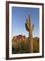 USA, Arizona. Lost Dutchman State Park, Saguaro Cactus and Superstition Mountains-Kevin Oke-Framed Photographic Print