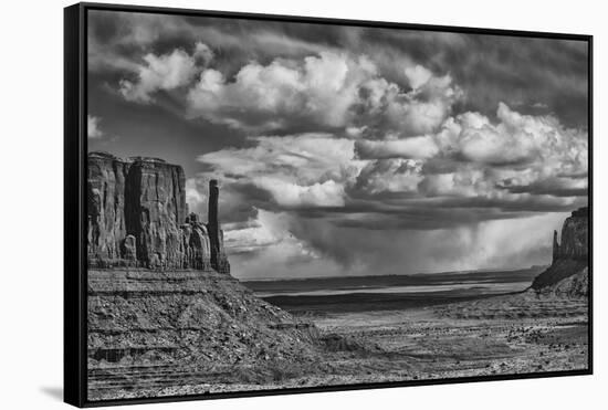 USA, Arizona, Monument Valley Approaching Storm-John Ford-Framed Stretched Canvas