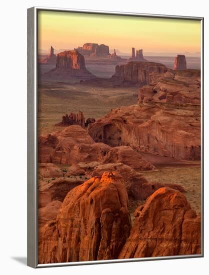 USA, Arizona, Monument Valley, Sunset View from Hunt's Mesa-Ann Collins-Framed Photographic Print