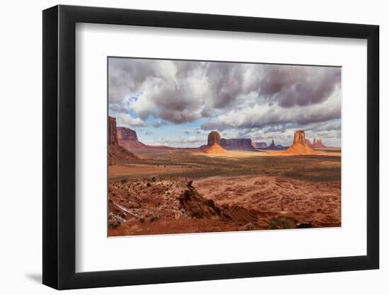 USA, Arizona, Monument Valley, under Clouds-John Ford-Framed Photographic Print