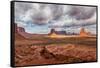 USA, Arizona, Monument Valley, under Clouds-John Ford-Framed Stretched Canvas