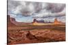 USA, Arizona, Monument Valley, under Clouds-John Ford-Stretched Canvas