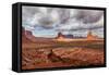 USA, Arizona, Monument Valley, under Clouds-John Ford-Framed Stretched Canvas