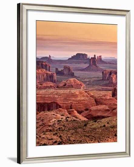 USA, Arizona, Monument Valley, View from Hunt's Mesa at Dawn-Ann Collins-Framed Photographic Print