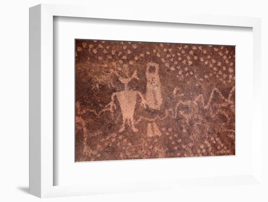 USA, Arizona, Mystery Valley Petroglyph Panel-John Ford-Framed Photographic Print
