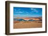 USA, Arizona, Page. Glen Canyon National Recreation Area, Lake Powell with low water-Bernard Friel-Framed Photographic Print