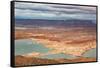 USA, Arizona, Page. Lake Powell, dramatically low water level-Bernard Friel-Framed Stretched Canvas