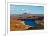 USA, Arizona, Page, Lake Powell Vistas, cruising Boat-Bernard Friel-Framed Premium Photographic Print