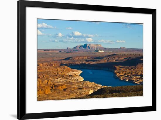 USA, Arizona, Page, Lake Powell Vistas, cruising Boat-Bernard Friel-Framed Premium Photographic Print
