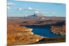 USA, Arizona, Page, Lake Powell Vistas, cruising Boat-Bernard Friel-Mounted Premium Photographic Print