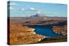 USA, Arizona, Page, Lake Powell Vistas, cruising Boat-Bernard Friel-Stretched Canvas