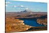 USA, Arizona, Page, Lake Powell Vistas, cruising Boat-Bernard Friel-Stretched Canvas