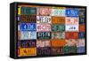 USA, Arizona, Route 66, Collection of License Plates-Catharina Lux-Framed Stretched Canvas