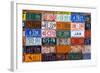 USA, Arizona, Route 66, Collection of License Plates-Catharina Lux-Framed Photographic Print