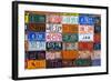 USA, Arizona, Route 66, Collection of License Plates-Catharina Lux-Framed Photographic Print