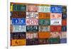 USA, Arizona, Route 66, Collection of License Plates-Catharina Lux-Framed Photographic Print