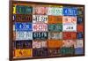 USA, Arizona, Route 66, Collection of License Plates-Catharina Lux-Framed Photographic Print