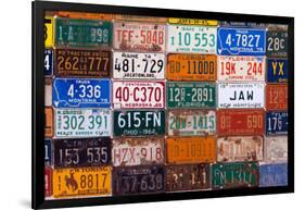 USA, Arizona, Route 66, Collection of License Plates-Catharina Lux-Framed Photographic Print