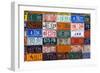 USA, Arizona, Route 66, Collection of License Plates-Catharina Lux-Framed Photographic Print