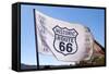 USA, Arizona, Route 66, Hackberry, Flag-Catharina Lux-Framed Stretched Canvas