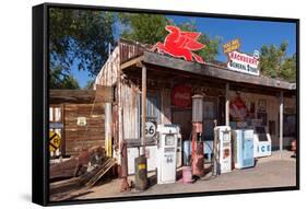 USA, Arizona, Route 66, Hackberry, Old Filling Station-Catharina Lux-Framed Stretched Canvas