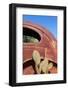 USA, Arizona, Route 66, Rusty Car Body, Cactus-Catharina Lux-Framed Photographic Print