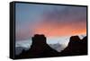 Usa, Arizona, Sedona. Buttes at sunset.-Merrill Images-Framed Stretched Canvas