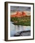 USA, Arizona, Sedona, Cathedral Rock Glowing at Sunset-Michele Falzone-Framed Photographic Print