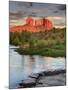 USA, Arizona, Sedona, Cathedral Rock Glowing at Sunset-Michele Falzone-Mounted Photographic Print