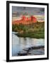 USA, Arizona, Sedona, Cathedral Rock Glowing at Sunset-Michele Falzone-Framed Photographic Print