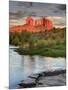 USA, Arizona, Sedona, Cathedral Rock Glowing at Sunset-Michele Falzone-Mounted Photographic Print