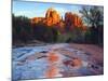 USA, Arizona, Sedona. Cathedral Rock Reflecting in Oak Creek-Jaynes Gallery-Mounted Photographic Print