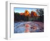 USA, Arizona, Sedona. Cathedral Rock Reflecting in Oak Creek-Jaynes Gallery-Framed Photographic Print