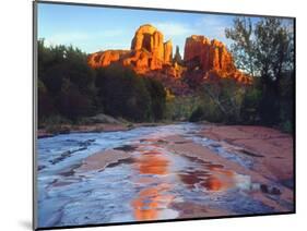 USA, Arizona, Sedona. Cathedral Rock Reflecting in Oak Creek-Jaynes Gallery-Mounted Photographic Print