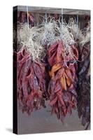 USA, Arizona, Sedona. Hanging dried chili peppers-Kevin Oke-Stretched Canvas