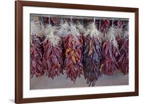 USA, Arizona, Sedona. Hanging dried chili peppers-Kevin Oke-Framed Premium Photographic Print