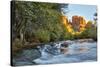 USA, Arizona, Sedona, Red Rock Crossing. Flowing river scenic.-Hollice Looney-Stretched Canvas