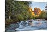 USA, Arizona, Sedona, Red Rock Crossing. Flowing river scenic.-Hollice Looney-Mounted Premium Photographic Print