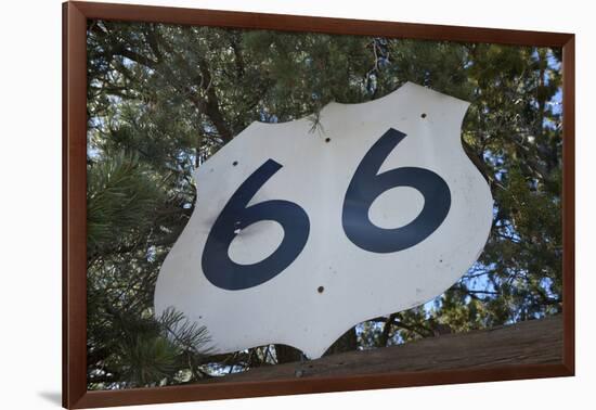 USA, Arizona, Sedona. Vintage Highway 66 sign-Kevin Oke-Framed Photographic Print