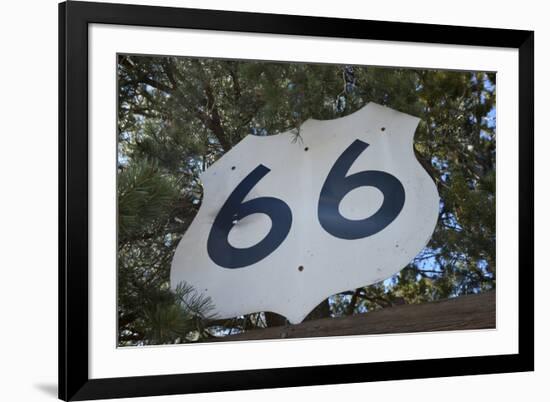 USA, Arizona, Sedona. Vintage Highway 66 sign-Kevin Oke-Framed Premium Photographic Print